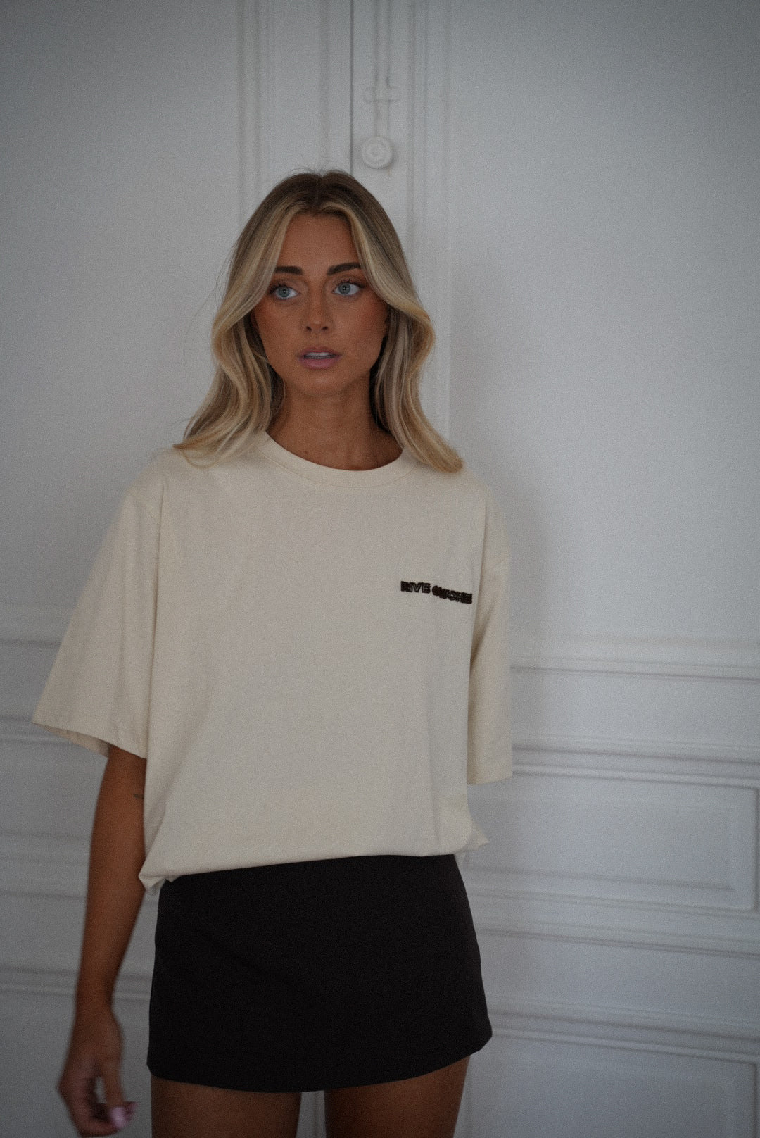 Orna beige - T-shirt brodé