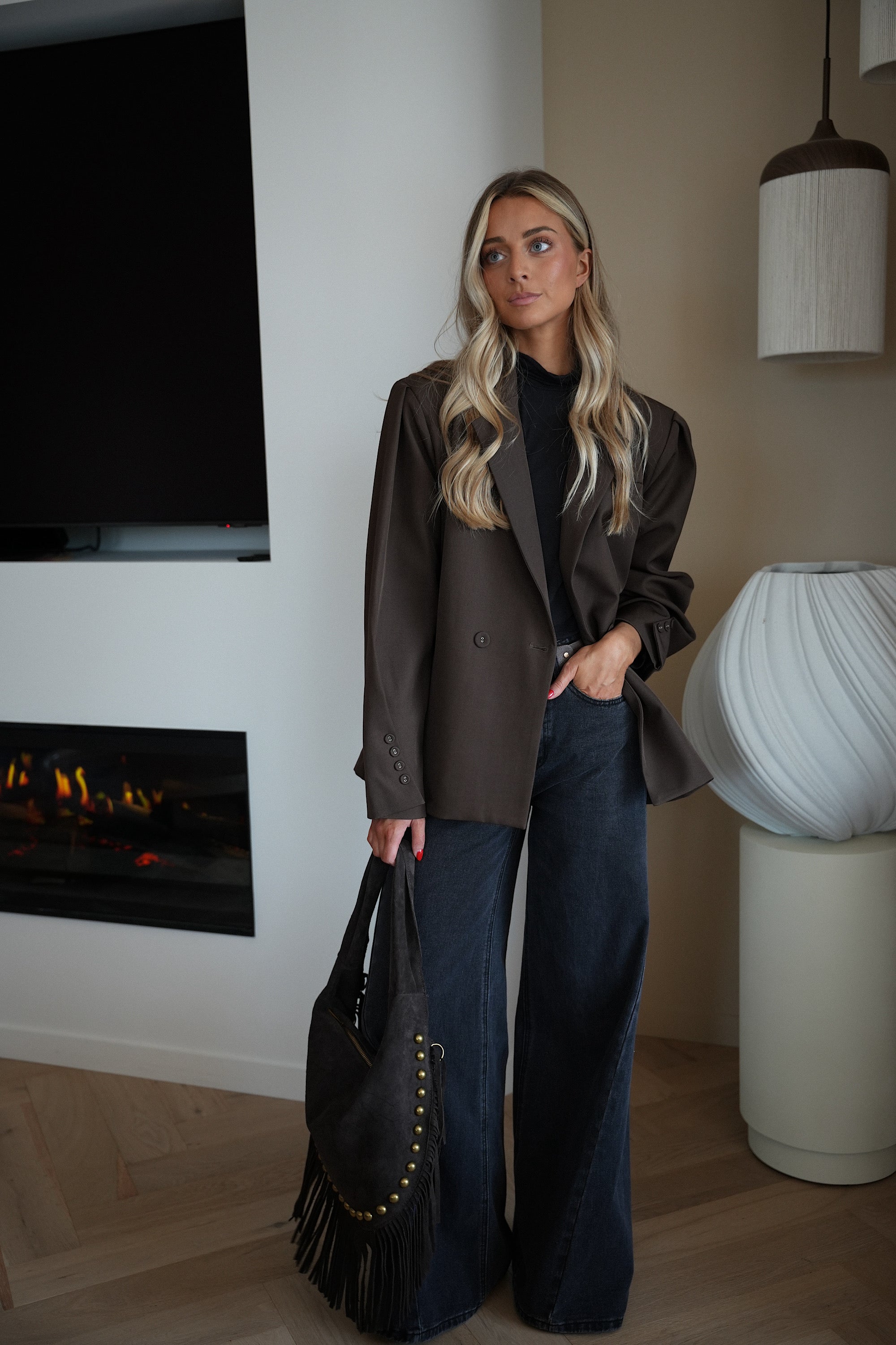 Dorothée chocolat - Veste blazer