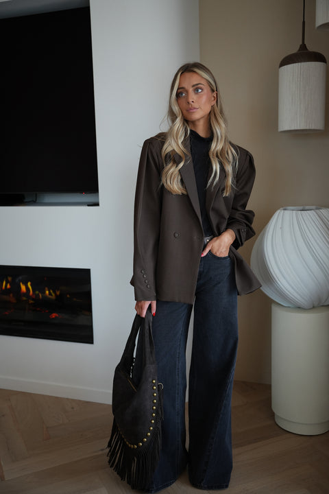 Dorothée chocolat - Veste blazer