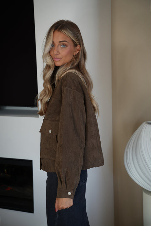 Rebeca chocolat - Veste suédée
