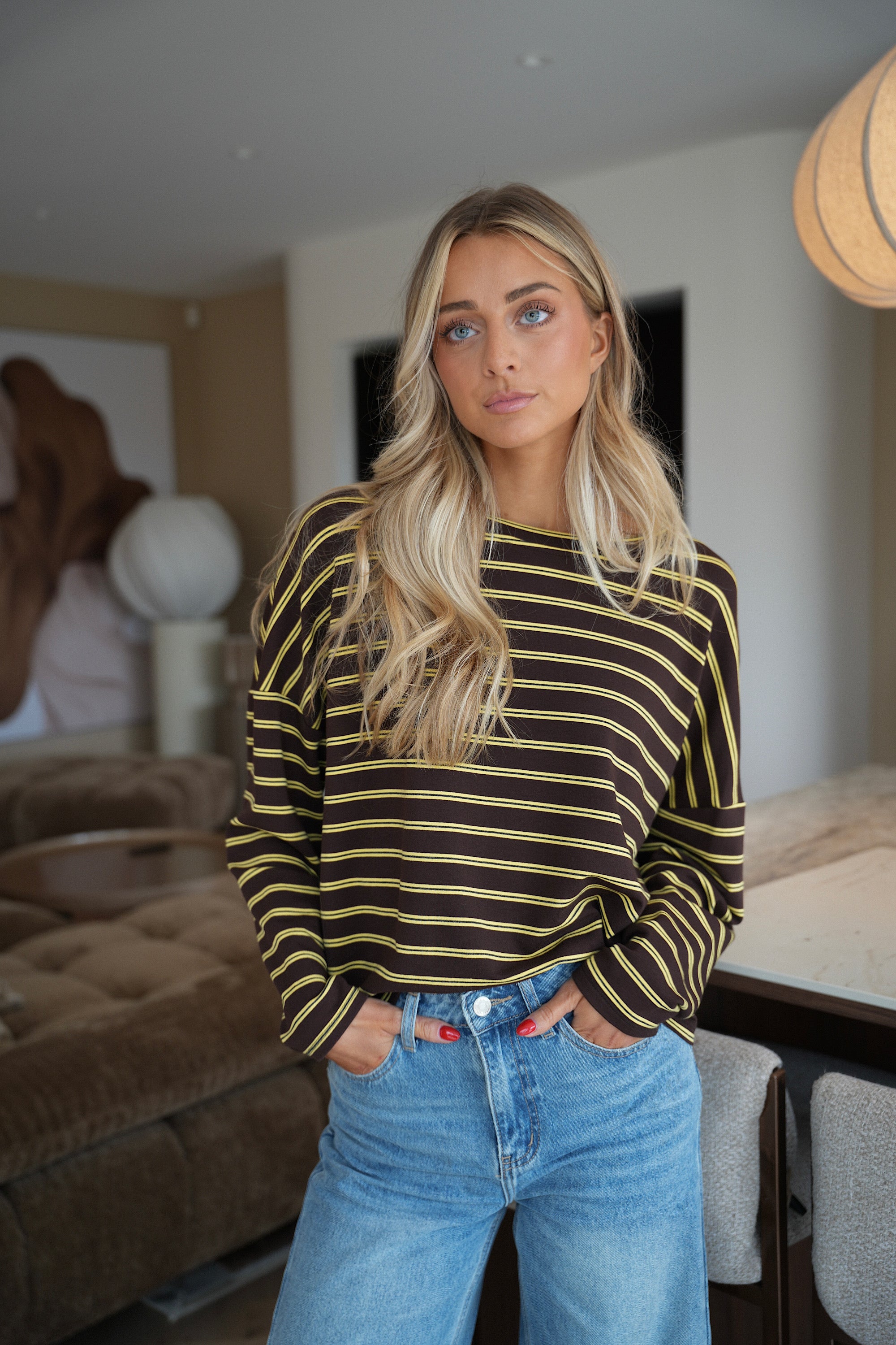 Fredy jaune - T-shirt à manches longues