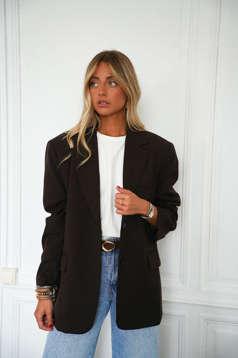Cloé chocolat - Veste blazer