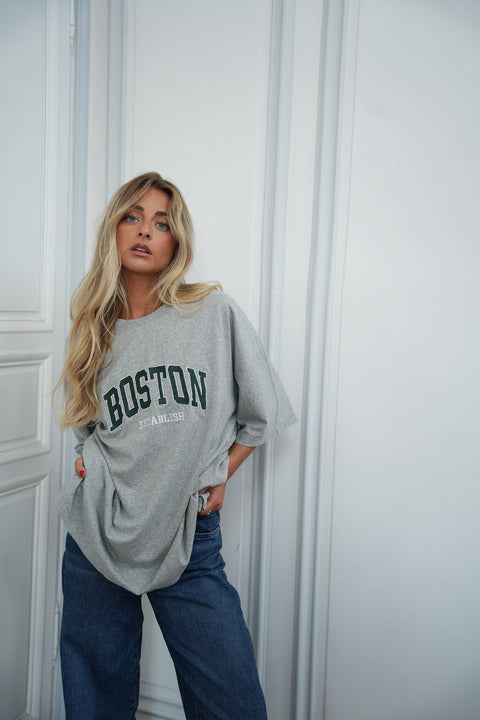 Lino gris - T-shirt brodé