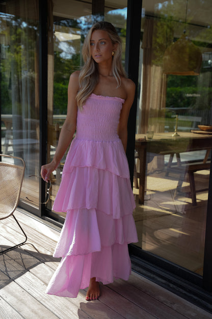 Olga rose - Robe longue