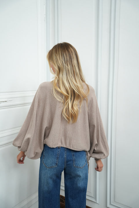 Titouan taupe - Pull ample