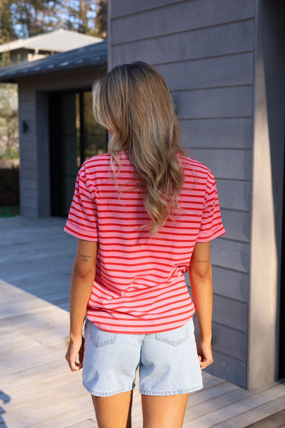 Val rose - T-shirt rayé