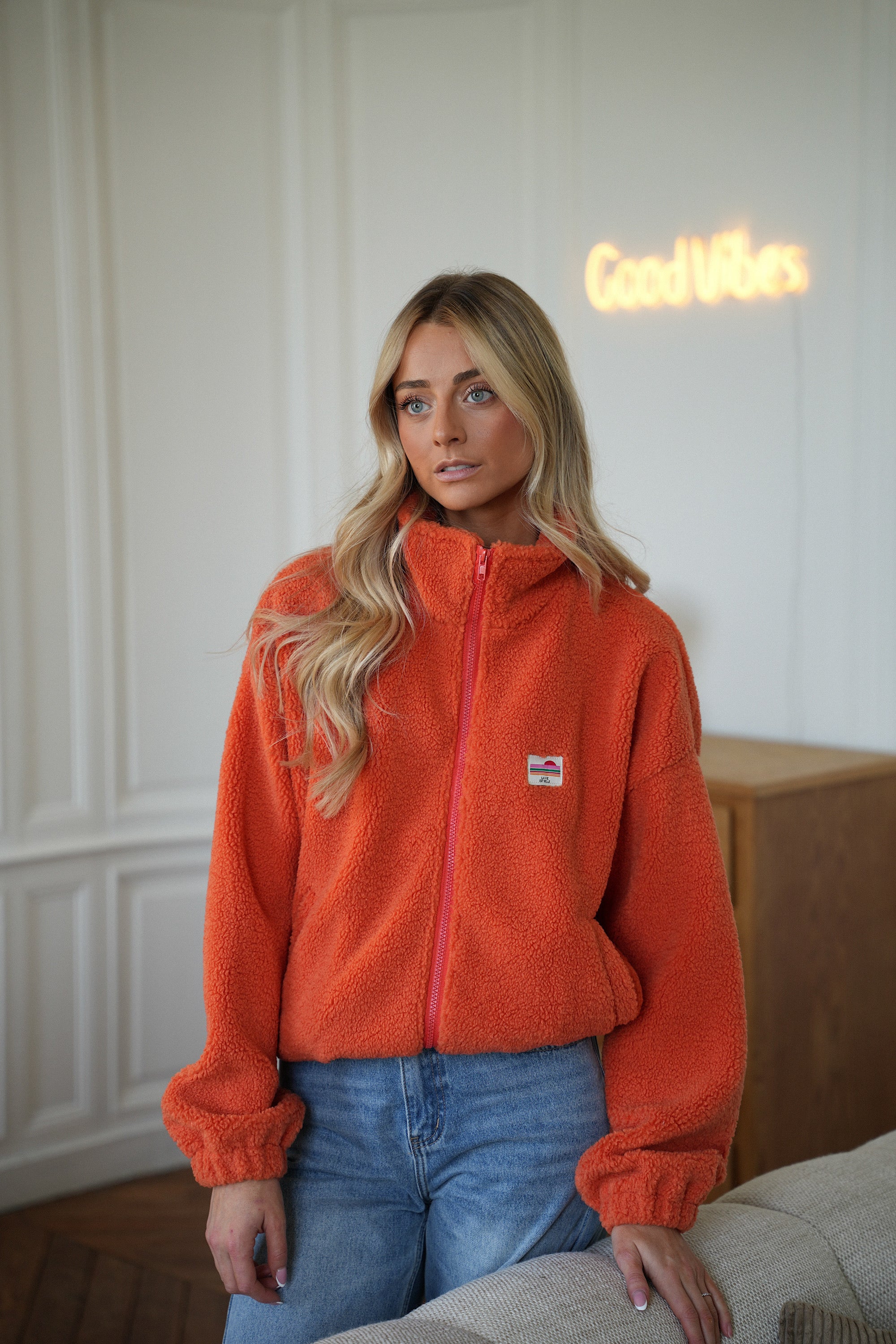 Lydie orange - Veste polaire