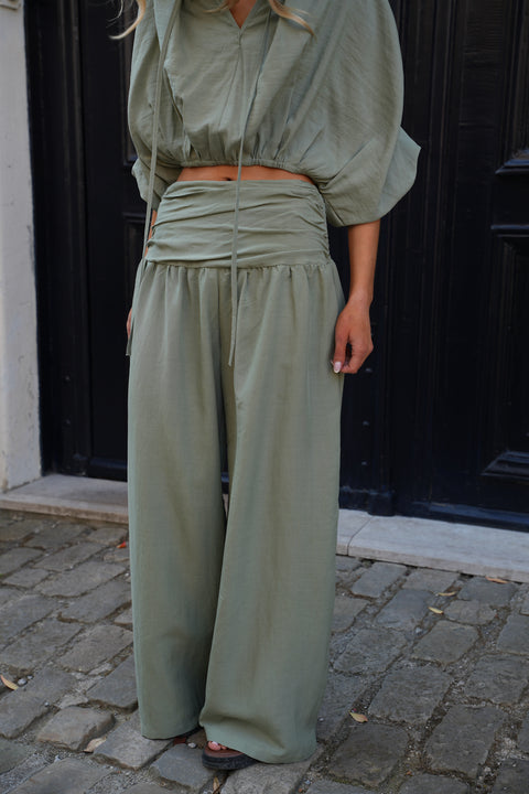 Maiane kaki - Pantalon droit