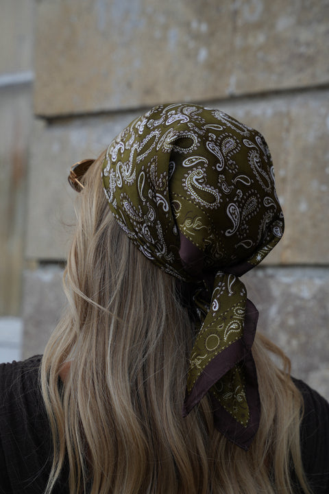 Sieno kaki - Foulard imprimé