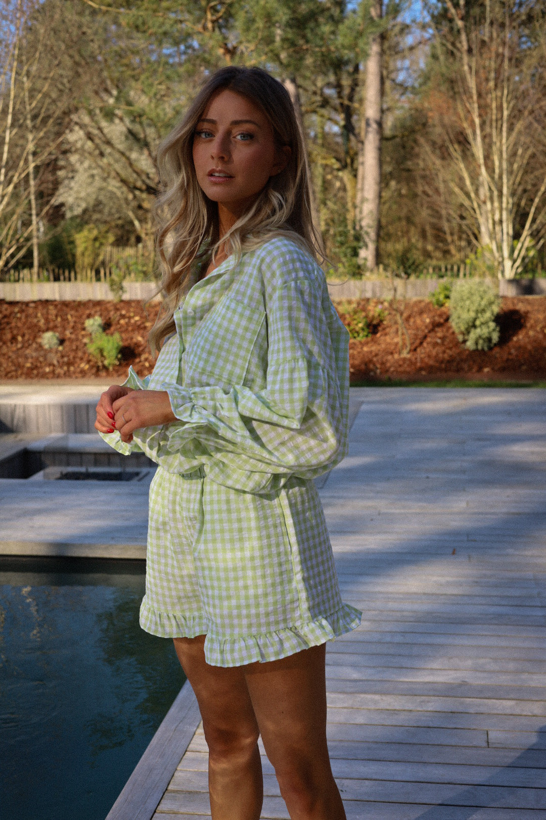 Kalli vert - Short vichy