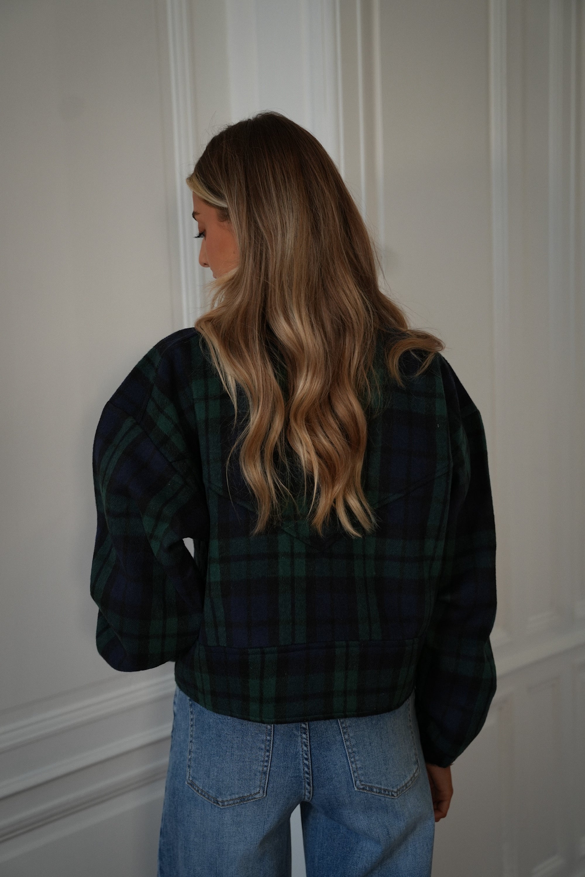 Riana bleue - Veste à carreaux