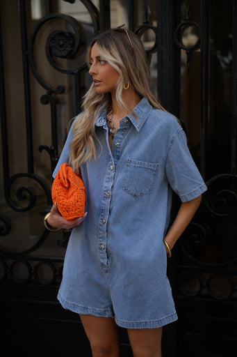 Suzon bleue - Combishort en jean