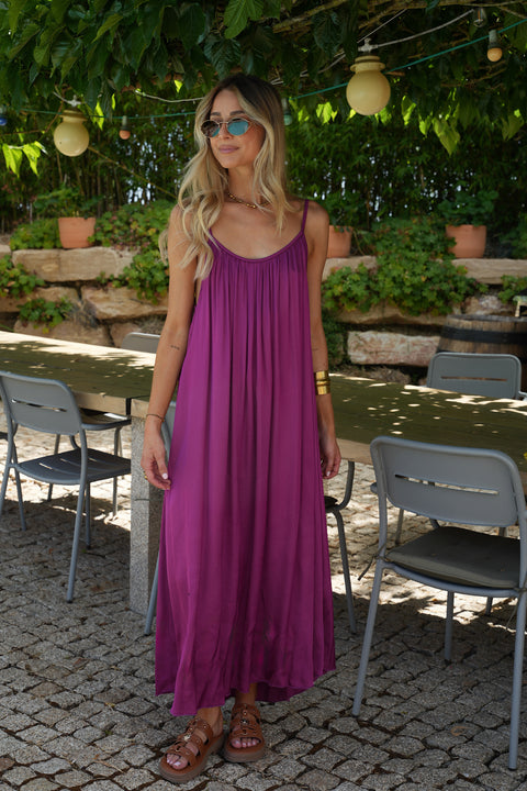 Darcy prune - Robe longue