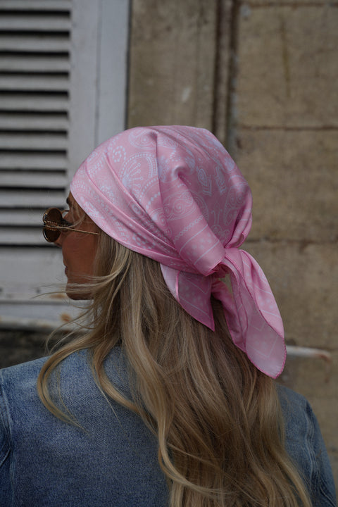 Naya rose - Foulard imprimé
