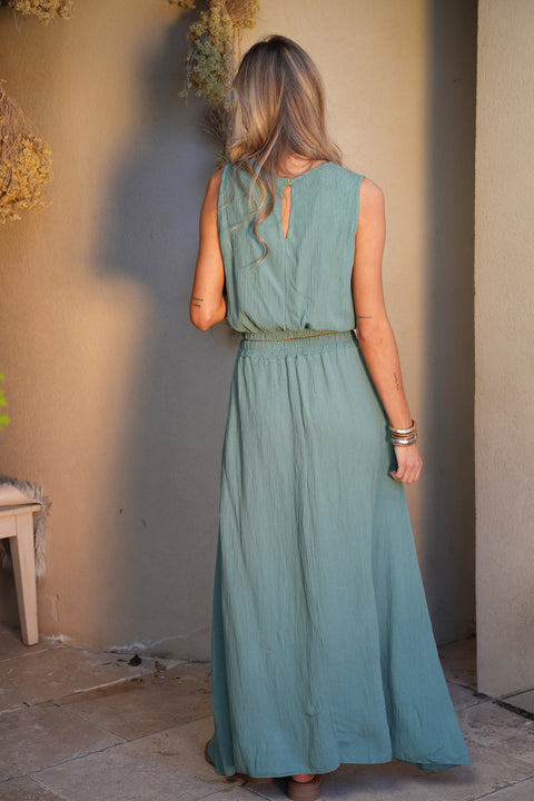 Elize bleu canard - Ensemble jupe/top