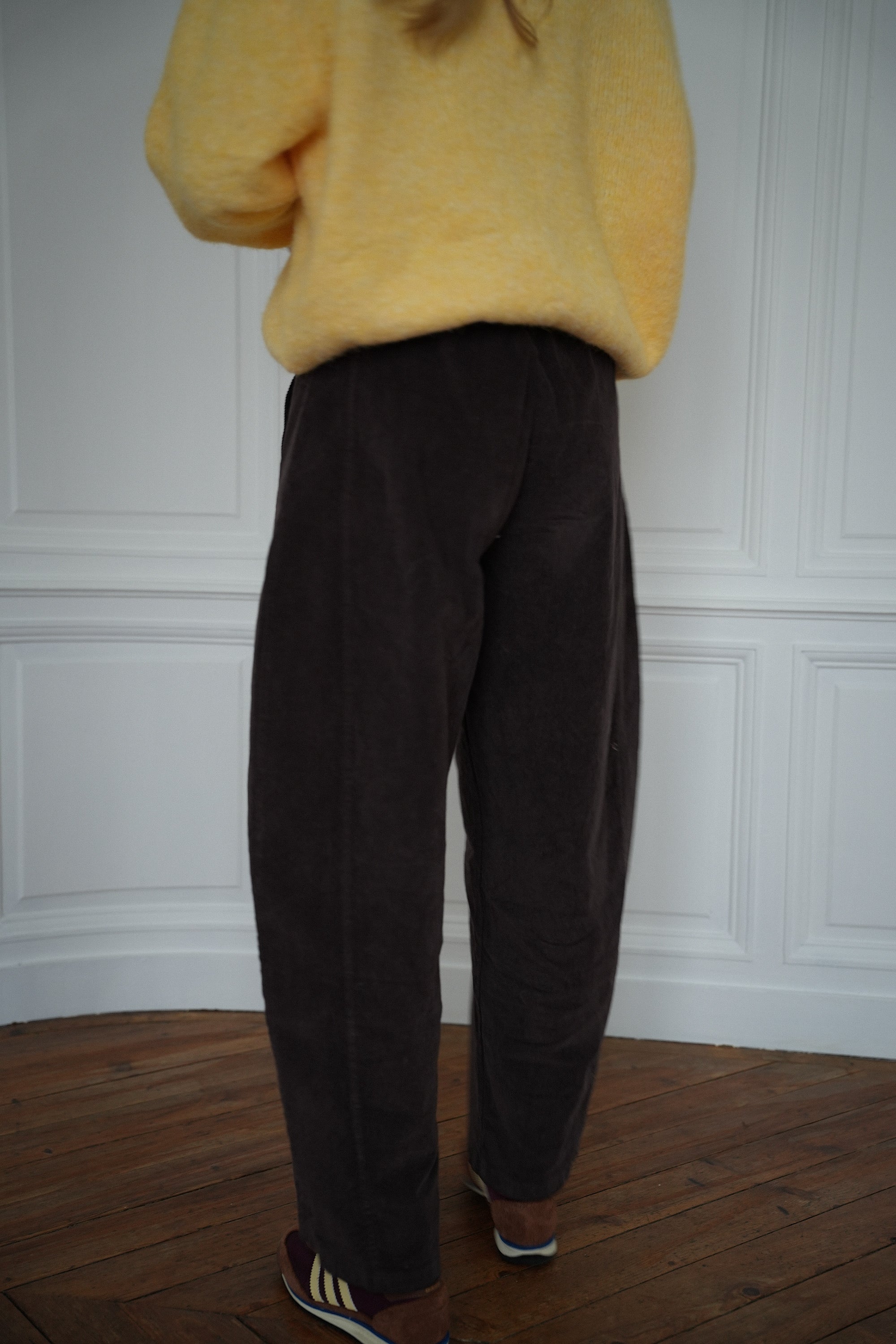 Elly chocolat - Pantalon velours