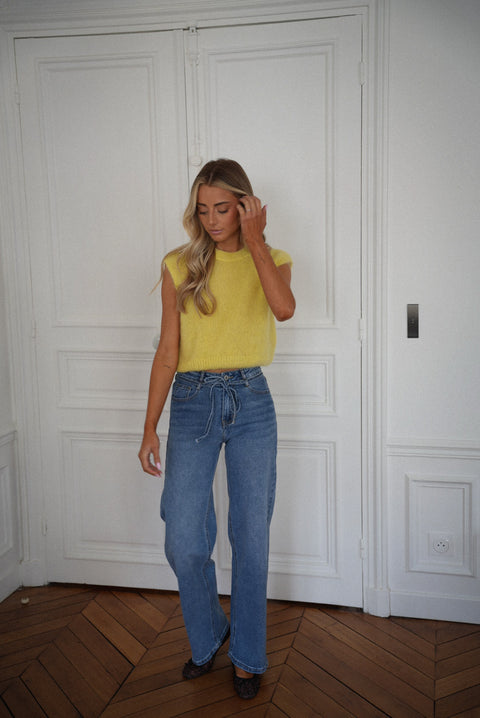 Polino jaune - Pull sans manches