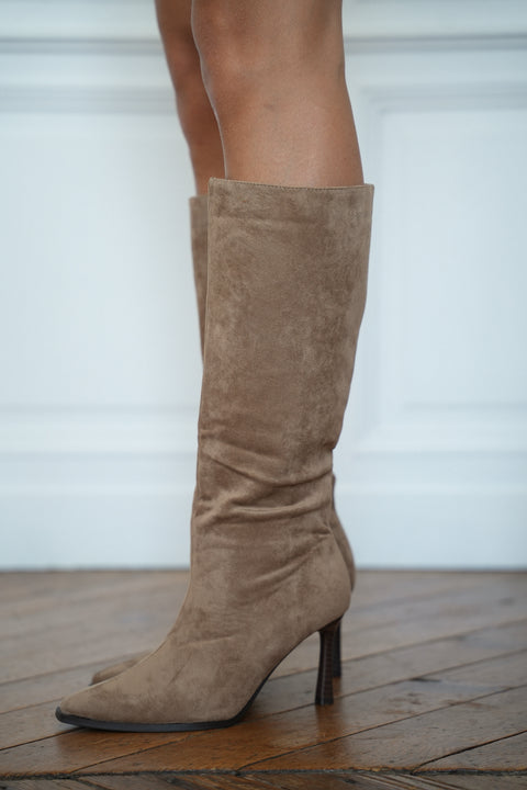 Ofelie taupes - Bottes à talons