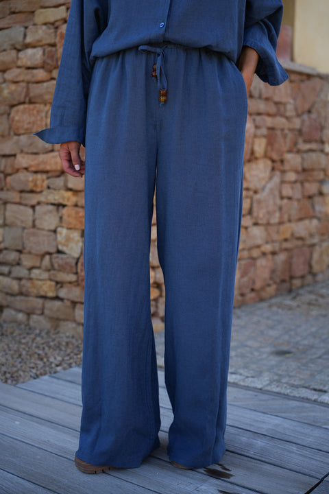 Lore bleu - Pantalon droit