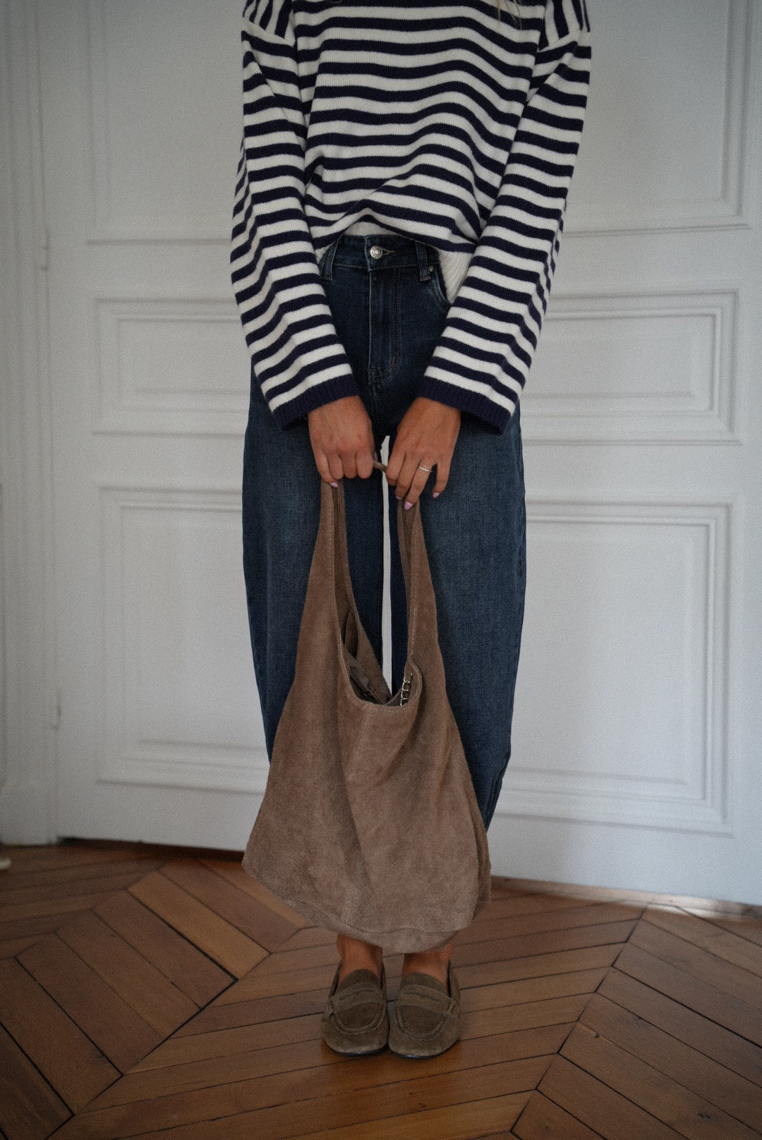 Lina taupe - Sac en cuir
