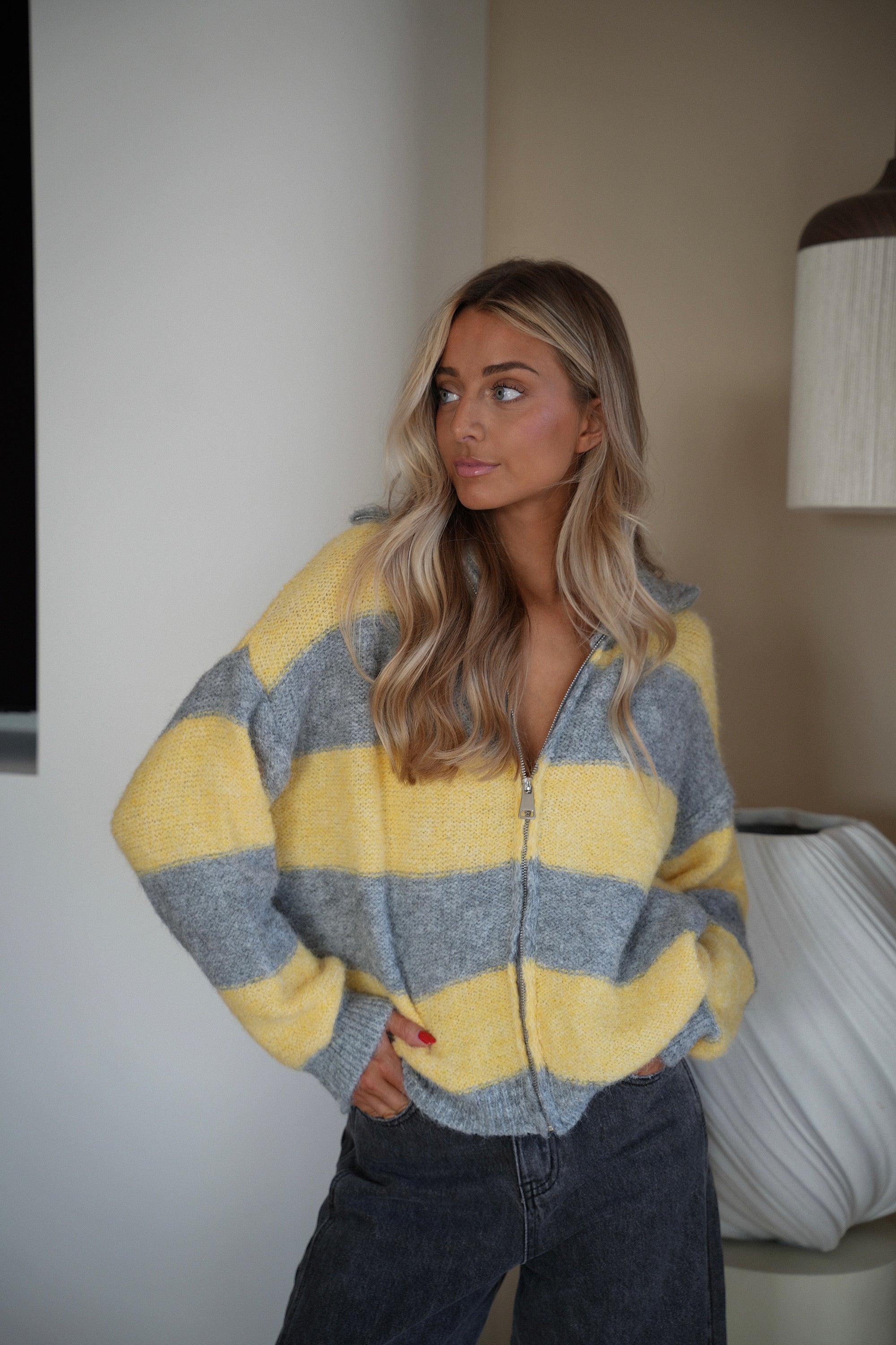 Dory jaune - Gilet zippé