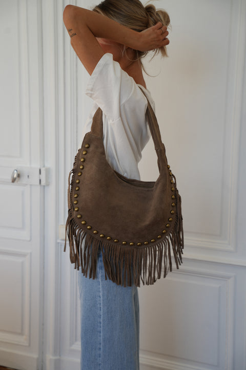 Kassandra taupe - Sac en cuir