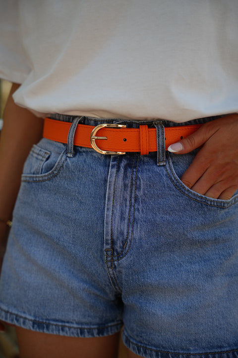 Dallia orange - Ceinture cuir