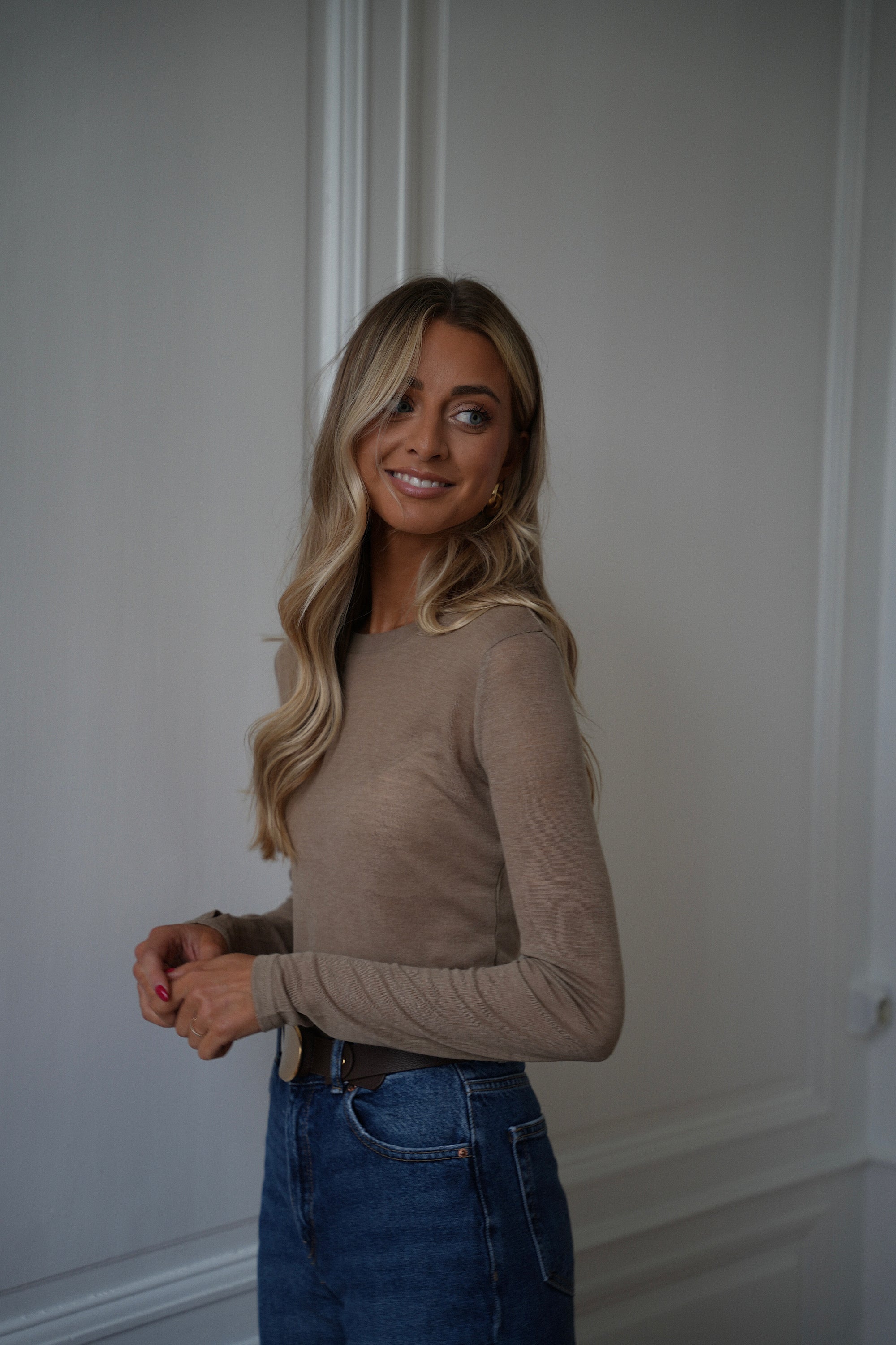 Gael beige - T-shirt manches longues