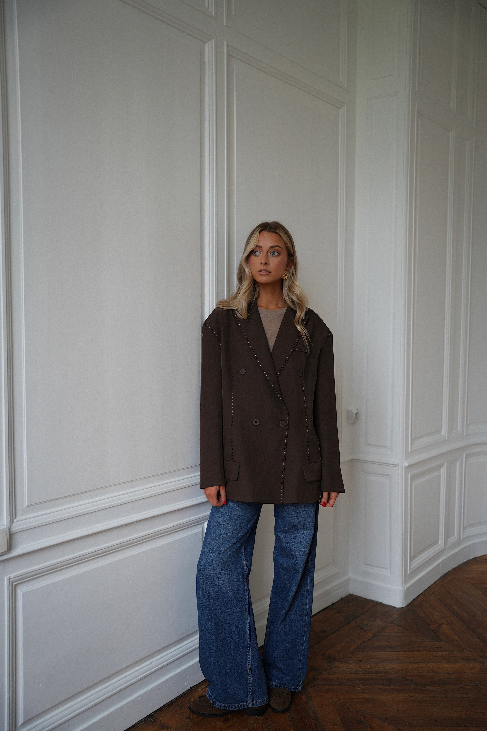 Flavie chocolat - Veste blazer