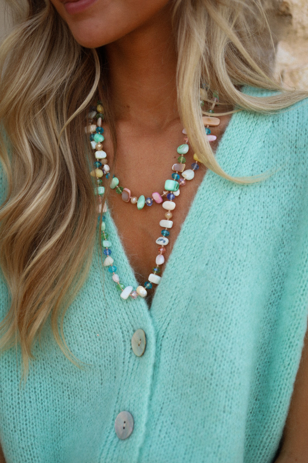 Daliane pastel - Collier perles