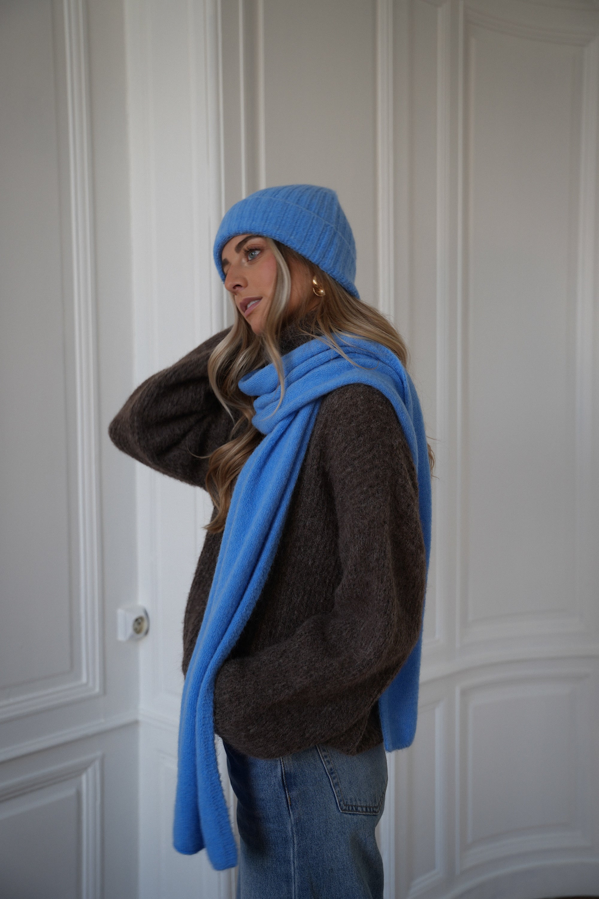 Jess bleue - Écharpe douce