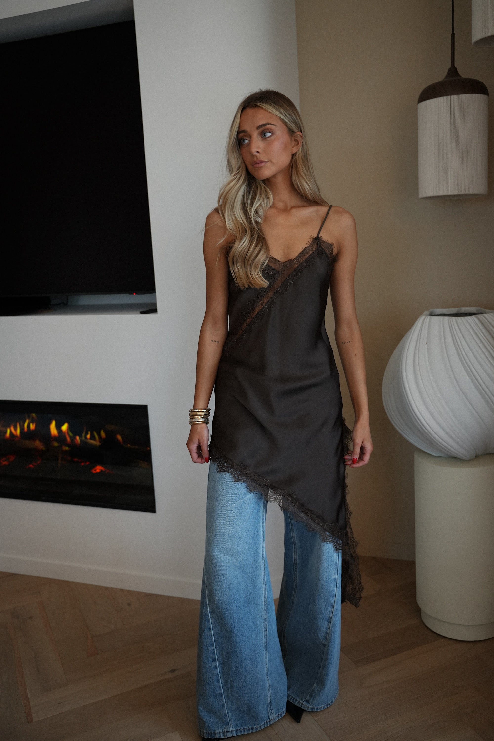 Lana chocolat - Top long