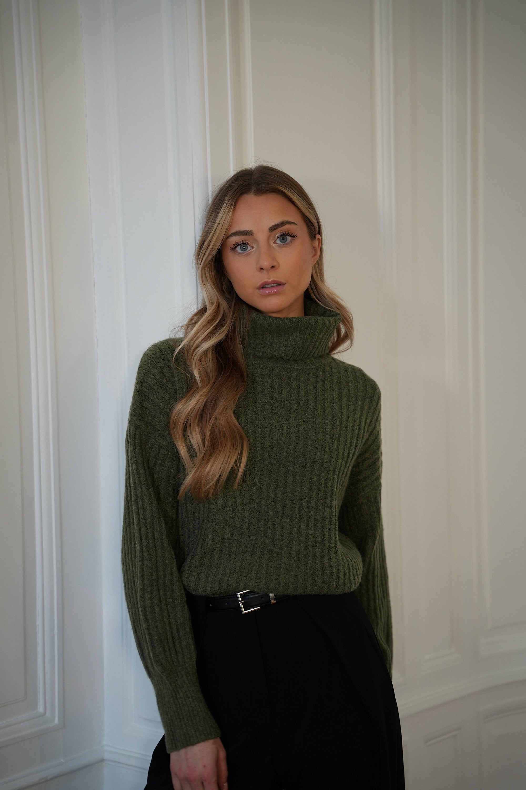 Jules kaki - Pull col roulé