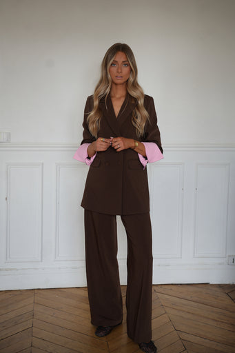 Arsene chocolat - Pantalon droit