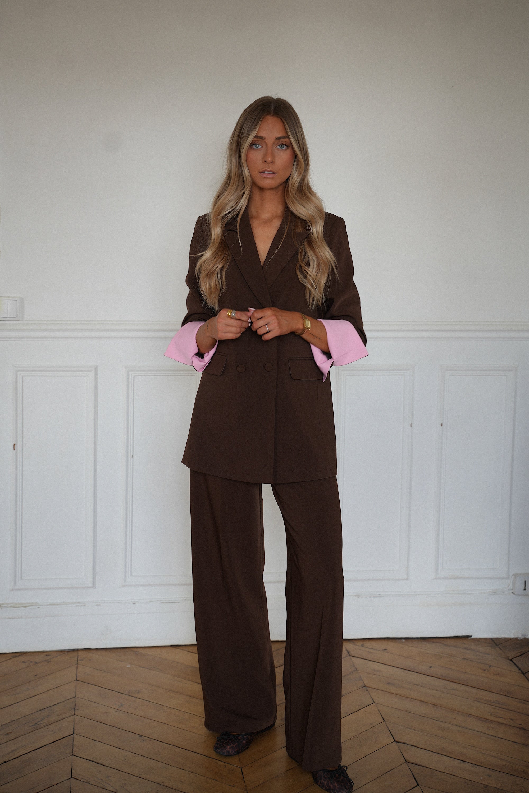 Arsene chocolat - Pantalon droit