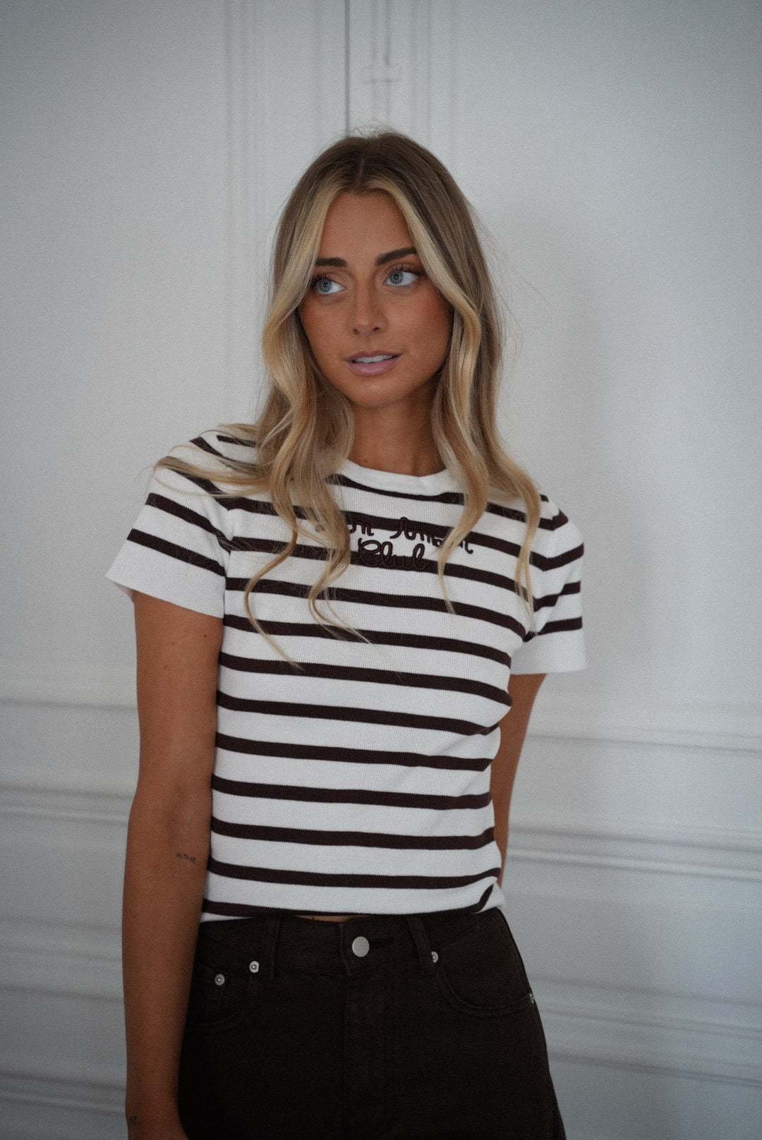 Laly chocolat - T-shirt rayé