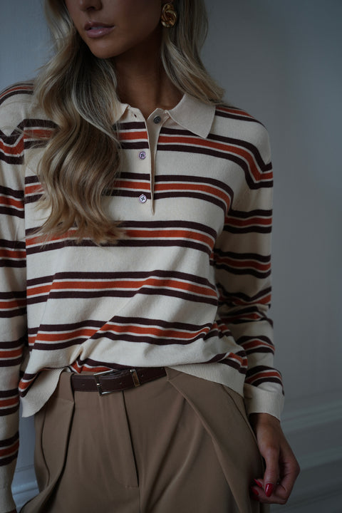 Annissa crème - Pull rayé