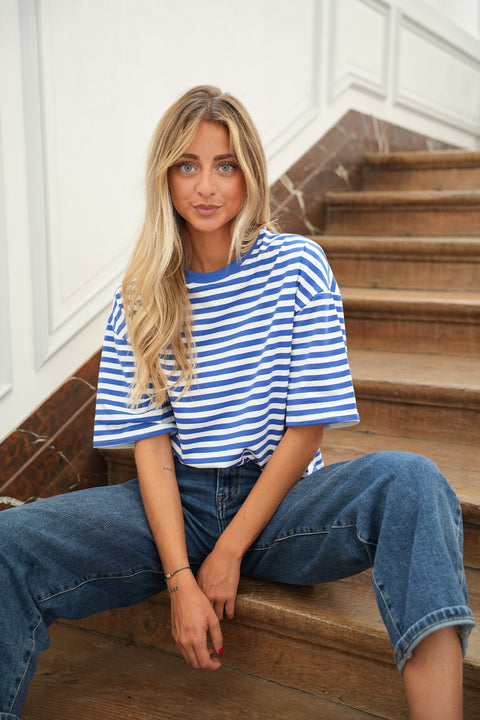 Neya bleu - T-shirt marinière