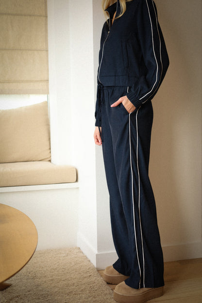 Isabel marine - Pantalon droit