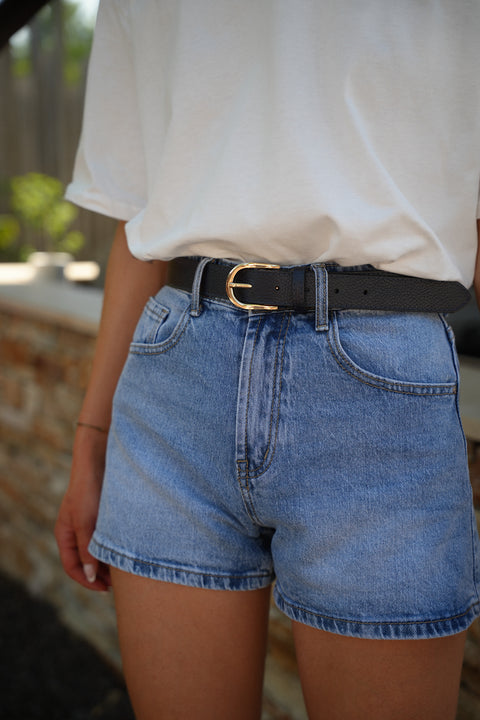 Dallia marine - Ceinture cuir