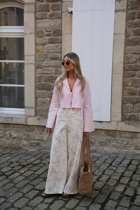 Cally rose - Blouse courte