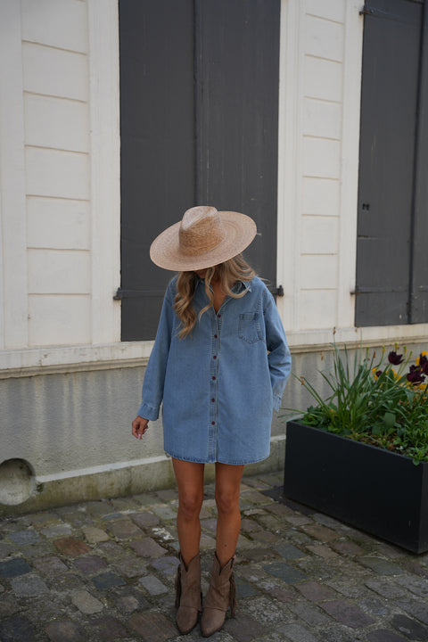 Angèle bleue - Robe en jean