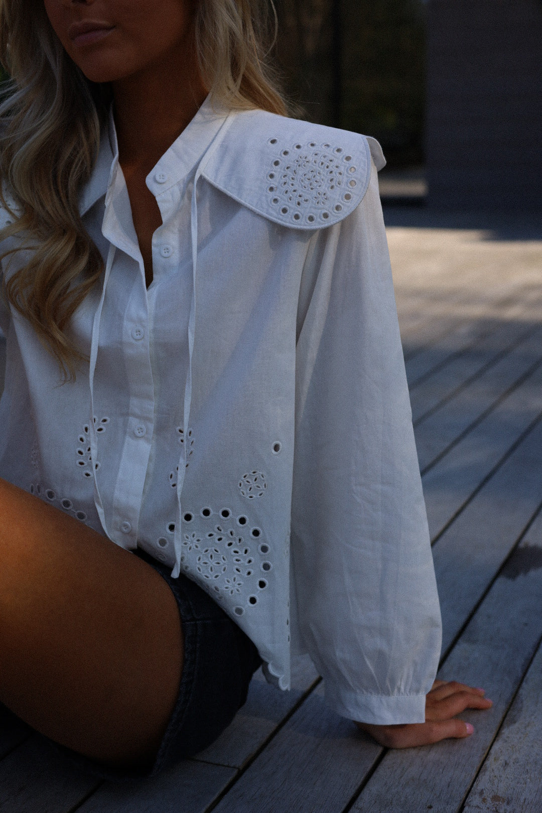 Fanny écrue - Blouse brodée