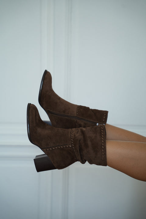 Alizée chocolat - Bottines à talons