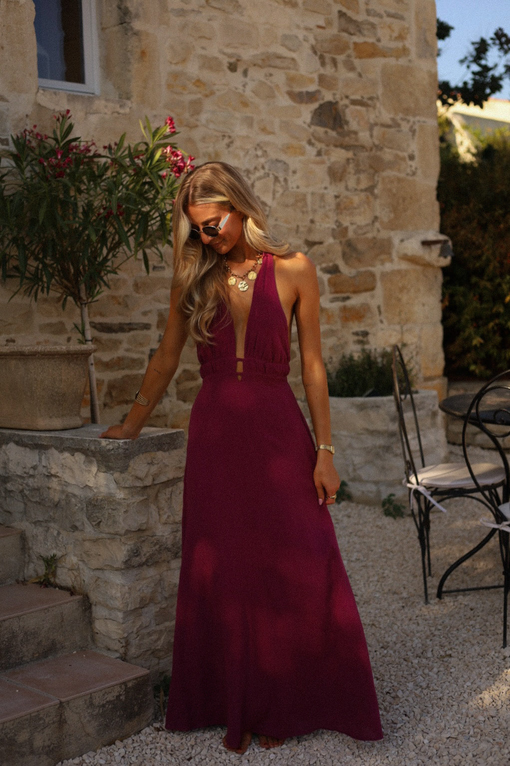 Iris prune - Robe longue