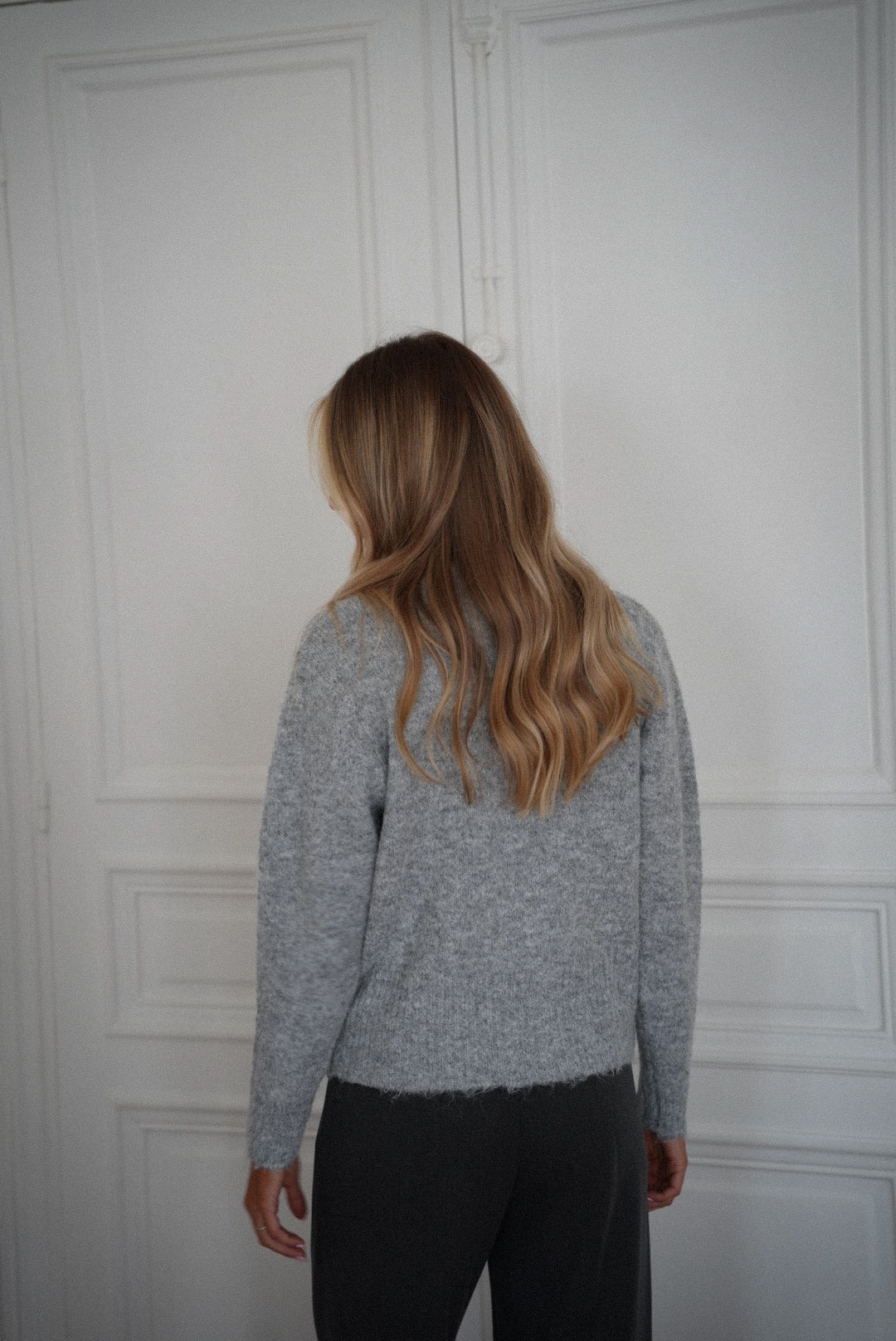 Hayde gris clair - Gilet sequins