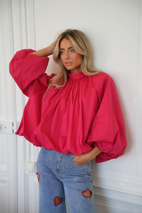 Lorena rouge - Blouse dos nu