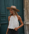 Charlotte blanc - Top brodé