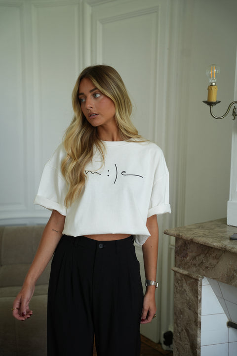 Livi blanc - T-shirt « Smile »