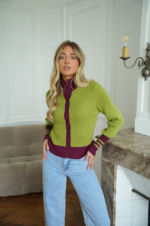 Georgia vert - Gilet bicolore